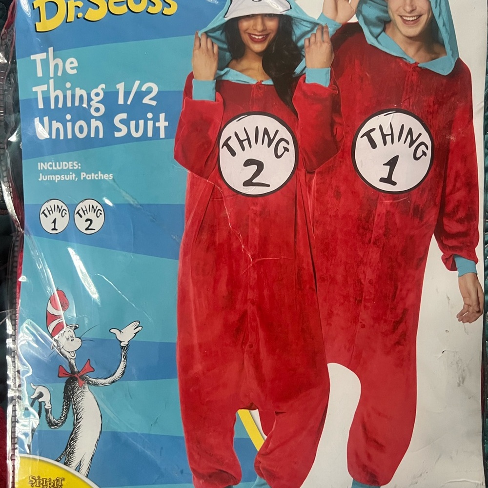 Dr. Seuss Red Thing 1/2 adult unisex Jumpsuit
